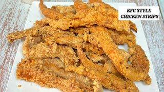 KFC STYLE CHICKEN STRIPS l how to make perfect kfc style chicken strips