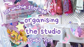 Scrunchie Storage ✿ Small Business Vlog ✿ Organising the Studio