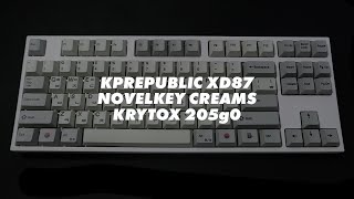 White XD87 + NovelKeys Cream Switches lubed w/ Krytox 205g0