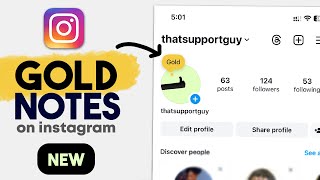 How to Make your Notes Gold on Instagram | Instagram Gold Notes How to get Guide (New Gold Notes)