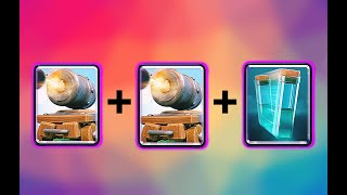 Can 2 Canons+Clown Three Crown?! #clashroyale #shorts