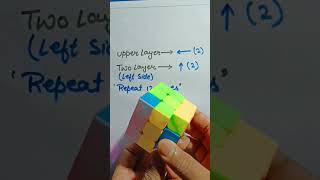 Magic tricks to solve Rubik's cube upper and side pattern tutorial #Shorts