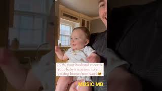 BABY REACTION MOM COMING HOME #BABY #REACTION #MOM #FUNNY #LOVE #TRENDING #SHORTS #REELS