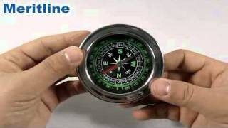 C75 Stainless Steel Compass (Silver) @Meritline (#248-578)