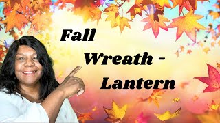 Fall Square Ribbon Wreath | DIY Fall Lantern