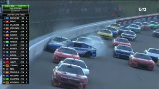 Kyle Larson Denny Hamlin Crash  - Iowa Nascar 2024