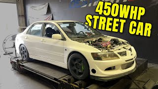 Alfonso Got His Evo 8 Tuned!! 450HP Stock Engine Block (Built Head)