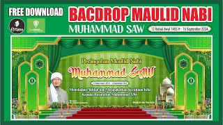 BACKDROP MAULID NABI MUHAMMAD SAW 2024 FREE DOWNLOAD #maulidnabi #maulid