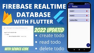 todo app using flutter firebase realtime database 2022 updated