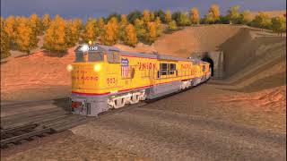 Union Pacific GE U50C ft Freight Cars (1980)