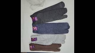 Women Cotton Multi Color solid Thumb Socks Pack