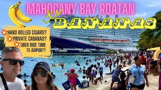 CARNIVAL JUBILEE - FREE DAY AT MAHOGANY BAY ROATAN - YIKES !! LETS EXPLORE ! UBER TIME AT END OF VID