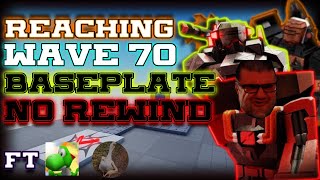 TDX REACHING WAVE 70 ON BASEPLATE NO REWIND | Roblox Tower Defense X