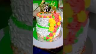 60th birthday 2 tier cake design idea