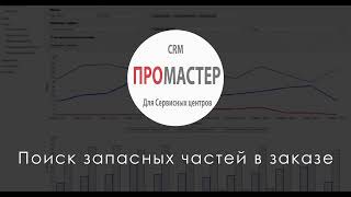 Поиск запасных частей в заказе. CRM "ПроМастер"