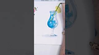 Painting a bright Mocktail with watercolors cheers🖌️