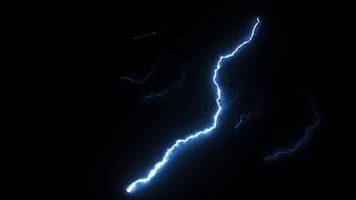 Молния.Хромакей.  Футаж.  Молния на чёрном.Lightning