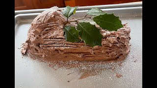 Homemade Chocolate Yule Log