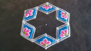 Navaratri special 5*3 beautiful sangu lotus kolam/diwali2024 traditionalrangoli/gokulramya kolangal