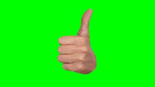 Thumps Up Like Green Screen