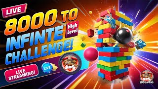 8000 to Infinite Level 😀 challenges in Stack Ball 3D | 🎮 #stackbounce 🏀#viral #gaming 🎮#stackball3d