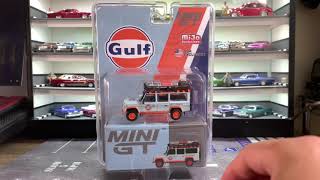 Mini GT Mijo Exclusives Gulf Land Rover Defender 110 Diecast 1/64