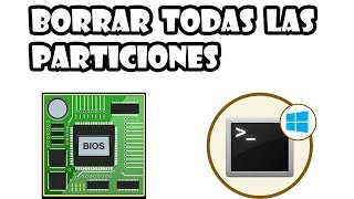 Limpiar todas las particiones desde la bios con la cmd