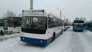 поездка на троллейбусе TROLZA-682г с 2008 г.в. НОМЕР 272./г.Балаково часть1