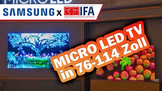 MICRO-LED TVs von SAMSUNG auf der IFA 2022: Prototypen mit 76 bis 114 Zoll