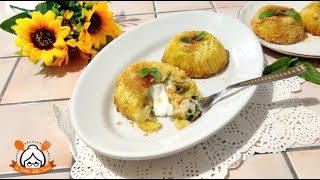 Cheesy Zucchini Flower Mini Pies