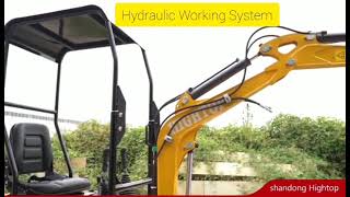 cheap price small Hydraulic 1 ton closed cabin Mini Excavator