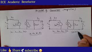 Amplifier 📢 #amplifier : H- model : Hybrid Parameter model of Transistor for CE, CB & CC