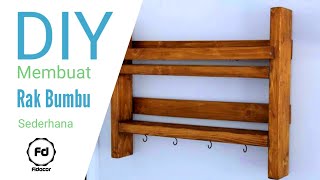 MEMBUAT RAK BUMBU RAK DAPUR 2 SUSUN DARI KAYU BEKAS PALET | DIY | MAKE KITCHEN RACKS