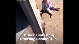 Unattended Baby Almost Run Over By FedEx Truck