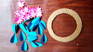 Diy wall hanging|Paper flower wall hanging|Wallmate|Paper craft||