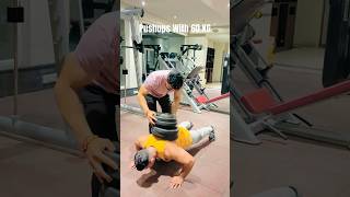 Pushups With 60 KG 🔥#viral #shortsfeed