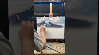 Bob Ross style landscape #timelapse #art #artshorts #artist #bobross #painting #artwork #easy #arts