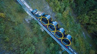 Stoosbahn٫ the steppest funicular in the world |Schwyz Switzerland 🇨🇭 | شیبدارترین قطار کابلی جهان