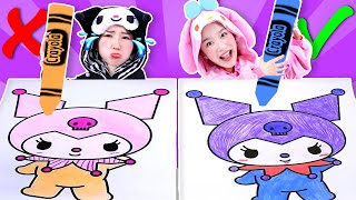 基尼美樂蒂VS波尼庫洛米！三色畫筆挑戰！Three Marker Challenge！🎨🍬