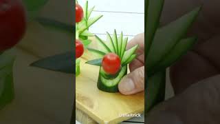 Cucumber and Carrot Cutting | Food Decoration Ideas #SHORTS