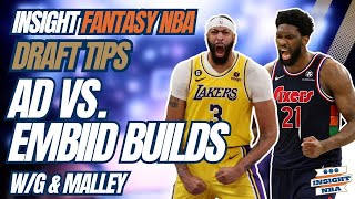 NBA Fantasy Basketball | Mock Draft Battle | AD vs. Embiid Builds