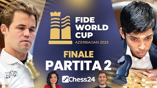 FIDE World Cup 2023 | Chi vincerà tra Carlsen e Praggnanandhaa? | FINALE - Partita 2