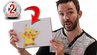 2 MINUTES TOP CHRONO POUR DESSINER UN POKEMON ( PIKACHU )