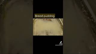 Blooper Video: Homemade bread pudding with creamy glaze. It was delicious. Check out my channel..