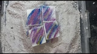 GLITTERY WHITE FRESH PLAIN JANE BLOCKS CRUSH!!! ASMR!!!