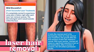 REALISTIC LASER HAIR REMOVAL IN THE SIMS 4!