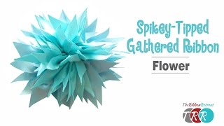 How to Make a Spikey Tipped Ribbon Flower - TheRibbonRetreat.com