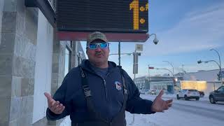 Joe the Aurora Hunter checking in from downtown Yellowknife on a beautiful Wednesday afternoon -27C!