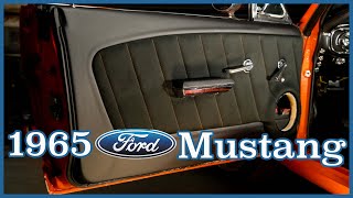 1965 Ford Mustang Door cards, covered in leather.