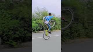 One Fream three Stunt 😱 | Bicycle Stunt #nssowrab #shorts #bikelife